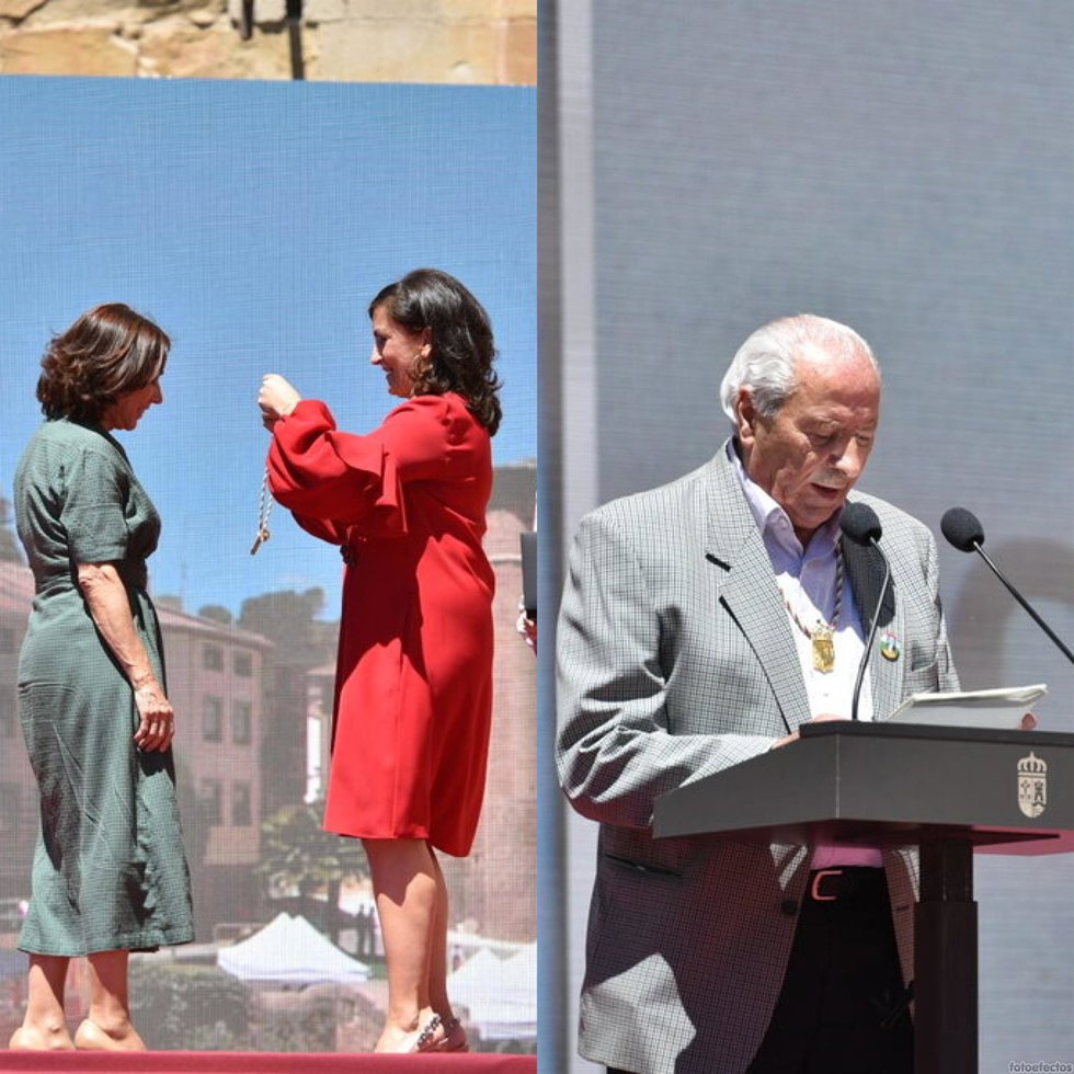 Entrega de la Medalla de La Rioja a la UPL, recogida por Pilar Argüeso, y para La Barranca, cuyo discurso ha pronunicado su presidente, Ricardo Blanco