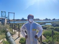 Teresa Rodríguez dice que Andalucía "no es un vertedero" y aboga por "parar" el proyecto de los fosfoyesos de Huelva