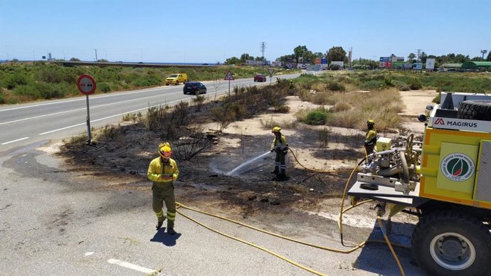 Zona afectada por el incendio