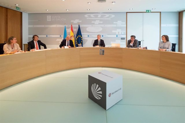 El presidente del Gobierno gallego, Alfonso Rueda Valenzuela, preside la reunión del Consello de la Xunta.