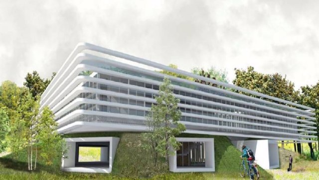 Imagen del nuevo edificio del Infoex que se construirá en Cáceres