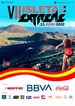 Cartel de la VII carrera de montaña Isleta Extreme 2022