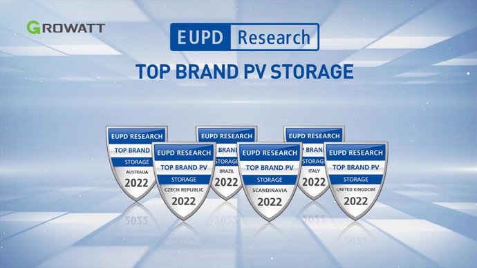 Growatt awarded Top Brand PV Storage seals across global key storage markets