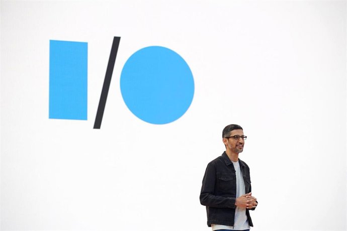 HANDOUT - 11 May 2022, US, Mountain View: Alphabet Inc and Google Chief Executive Sundar Pichai 