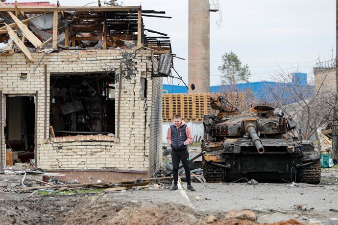 Archivo - Imatge d'arxiu de Bucha durant la guerra.