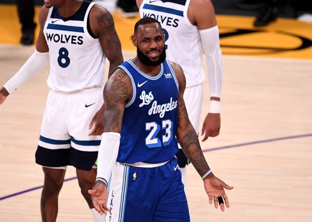 Archivo - El jugador de Los Angeles Lakers LeBron James