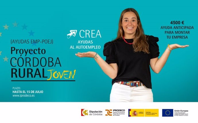 Cartel del proyecto 'Córdoba Rural Joven Crea'.