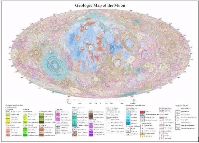 Mapa Geológica de la Luna