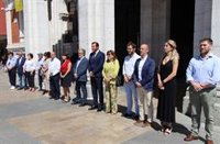 Concejales del Ayuntamiento de Valladolid guardan un minuto de silencio en condena por el asesinato de Soria