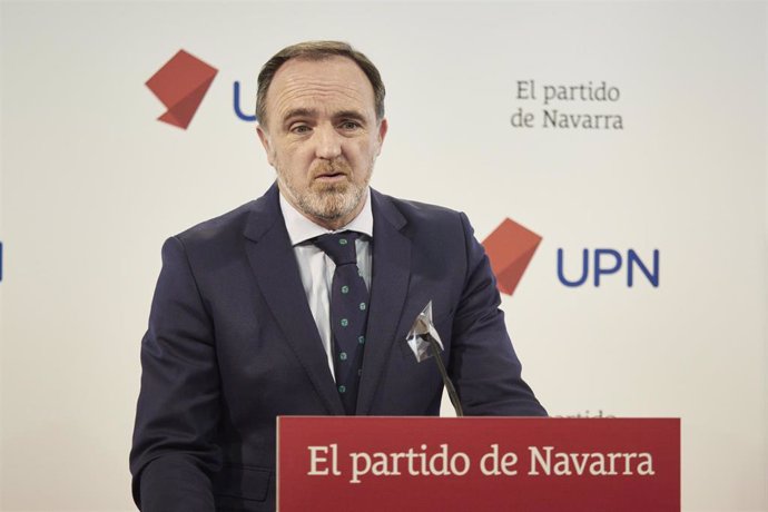 Archivo - El presidente de UPN y portavoz de Navarra Suma, Javier Esparza.