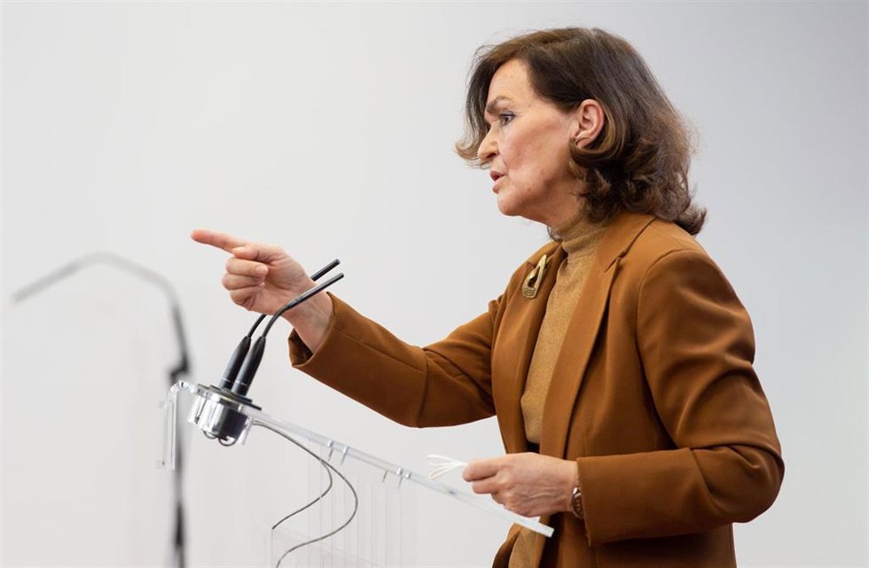 Archivo - La ex vicepresidenta y diputada Carmen Calvo, en una imagen de archivo