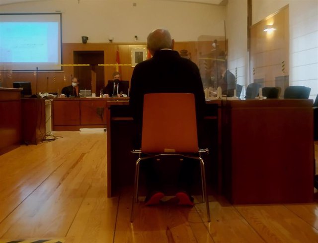 El agresor del 'rodillo', en el momento de testificar ante la Audiencia de Valladolid.