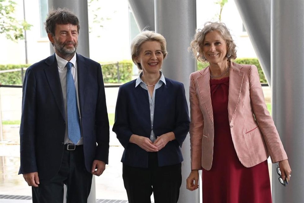 La presidenta de la Comisión Europea, Úrsula Von Der Leyen, en Roma este jueves