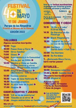Cartel del Festival 40 de Mayo que se celebra en Valladolid este sábado 11 de junio.