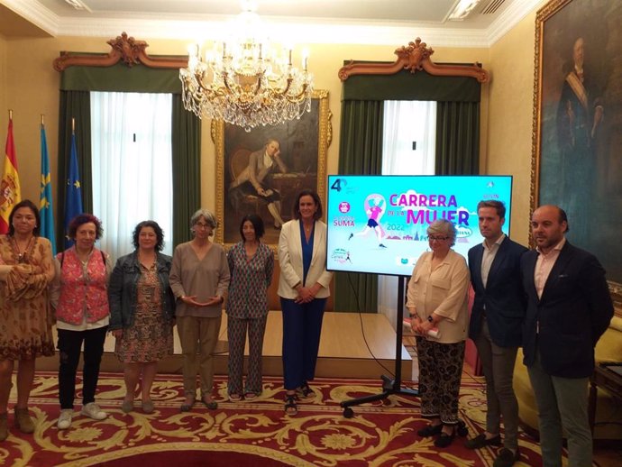 Presentación de la Carrera de la Mujer, en el Ayuntamiento de Gijón