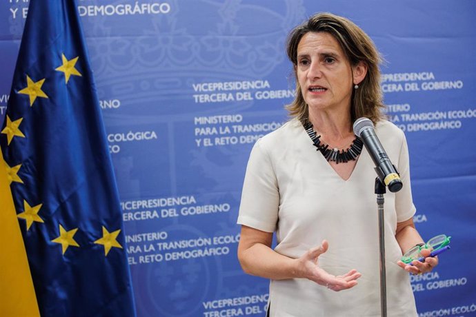 La vicepresidenta tercera del Gobierno y ministra para la Transición Ecológica y el Reto Demográfico, Teresa Ribera