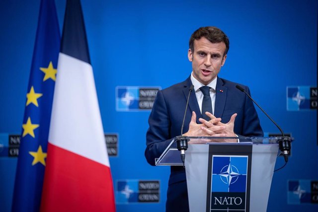 Archivo - El presidente francés, Emmanuel Macron