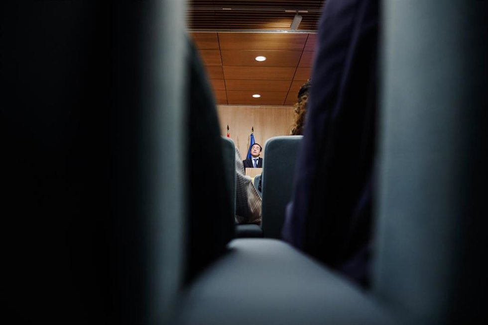 El ministro de Asuntos Exteriores, José Manuel Albares, inaugura el seminario para periodistas 'Cumbre de la OTAN: el futuro de la Alianza se define en Madrid', en el Ministerio de Asuntos Exteriores, a 9 de junio de 2022, en Madrid (España). El objetiv