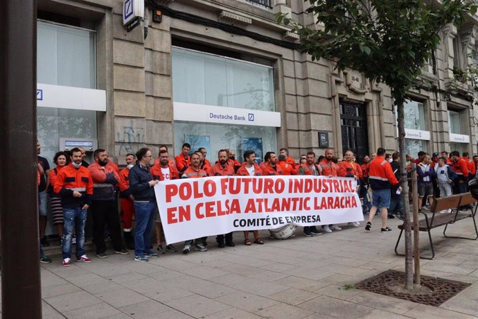 Trabajadores de Celsa Atlantic protestan en A Coruña
