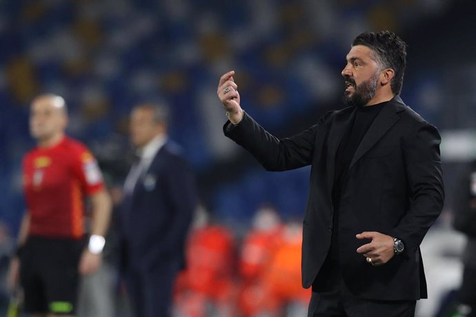 Archivo - Gennaro Gattuso durante su etapa como entrenador del Nápoles