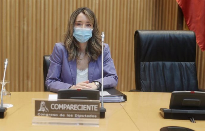 Archivo - La secretaria de Estado de Comercio, Xiana Margarida Méndez Bértolo, en la Comisión de Defensa del Congreso, a 24 de junio de 2021