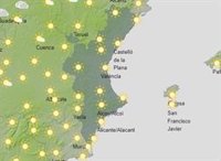 Cielos despejados y temperaturas máximas alrededor de los 30º, este sábado en la Comunitat Valenciana