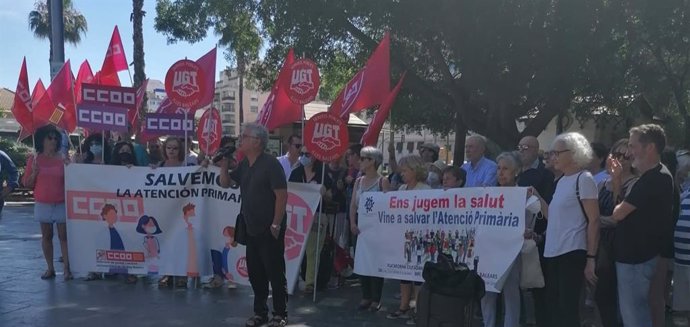 Salvemos la Atención Primaria, CCOO, UGT y Coiba reclaman en Palma "más inversión" y "respeto" por este modelo sanitario