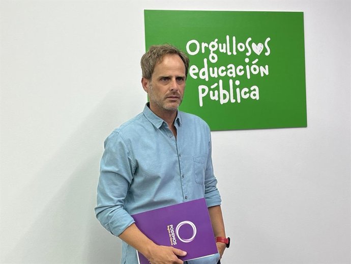 El secretario de Organización de Podemos, Ángel Luis Hernández