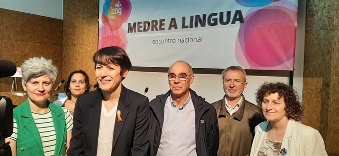 La portavoz nacional del BNG, Ana Pontón, participa en A Coruña en un acto de la formación nacionalista sobre la lengua gallega