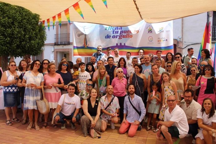 La consejera de Igualdad, Blanca Fernández, en la celebración del Orgullo Provincial 2022 en Cabezarados.