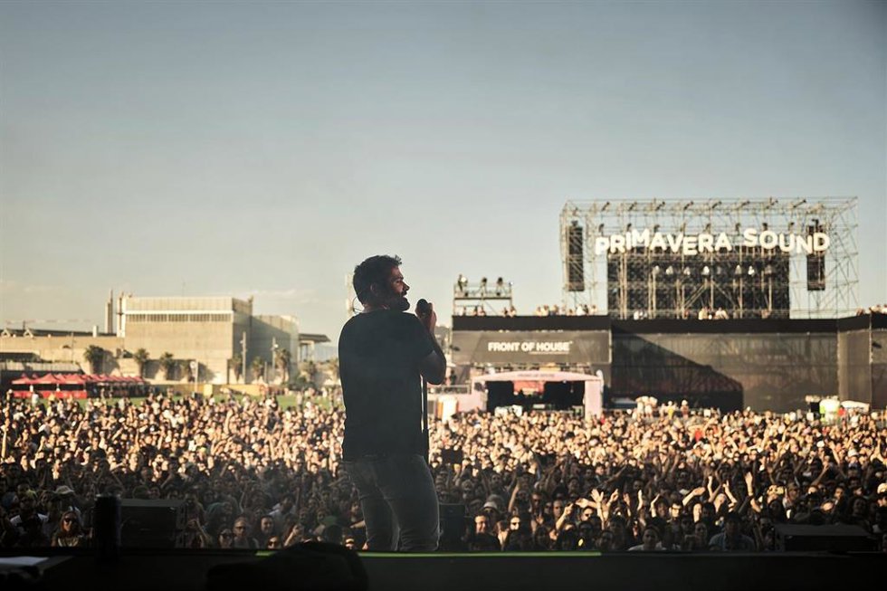 El cantante Pau Debon en el concierto de Antnia Font en el Festival Primavera Sound