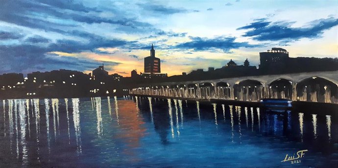 Obra del artista Luis Fernando Martínez, que ha inaugurado en Málaga una exposición benéfica de pintura para colaborar con Médicos Sin Fronteras