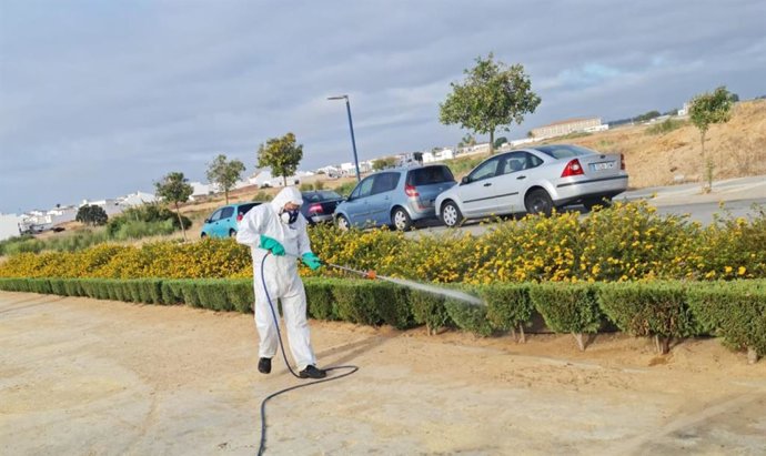 Uno de los trabajadores del Plan de Actuación 2022 contra los mosquitos en la provincia de Huelva.