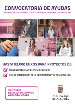 Convocatoria de ayudas para las asociaciones del Consejo Provincial de Mujeres de Diputación de Almería