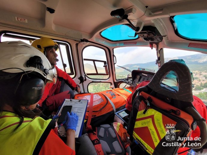 Un momento del rescate.