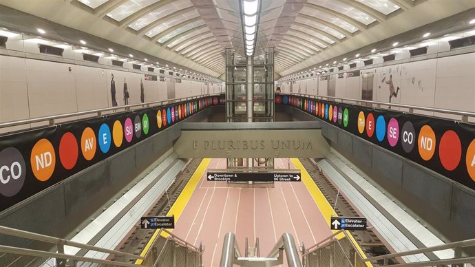 Archivo - Actuaciones de OHLA en las estaciones 63 y 72 del metro de Nueva York