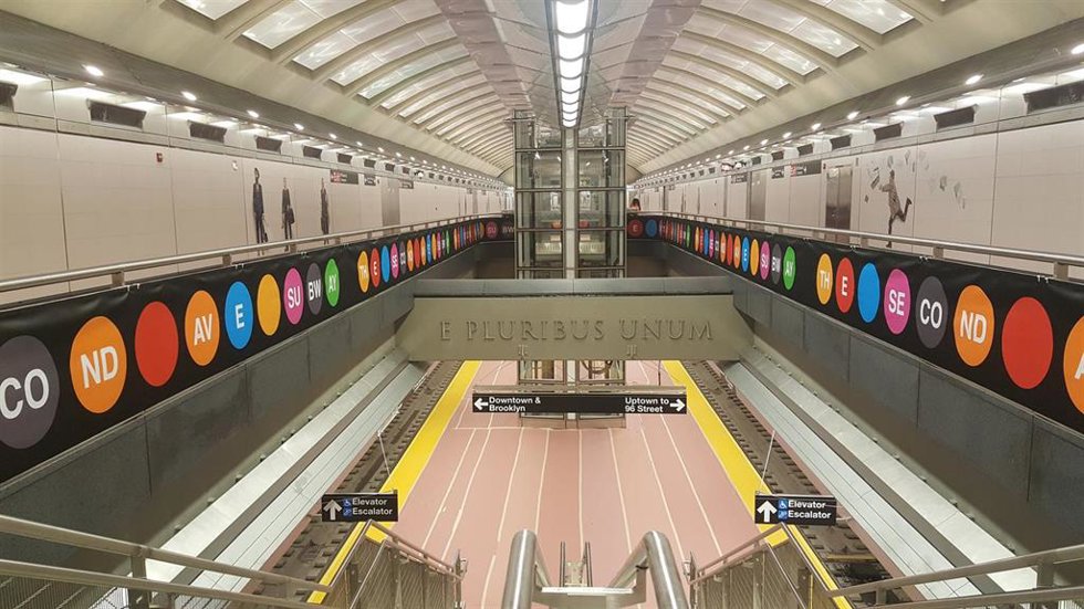 Archivo - Actuaciones de OHLA en las estaciones 63 y 72 del metro de Nueva York