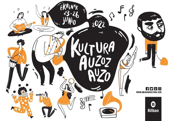 Folleto promocional del programa "Kultura Auzoz Auzo".