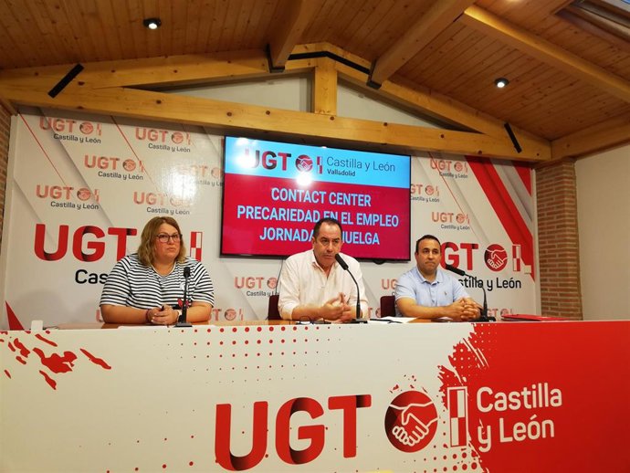 Los Responsables El Sector De Contact Center De UGT Castilla Y León Analizan En Rueda De Prensa La Precariedad Del Sector