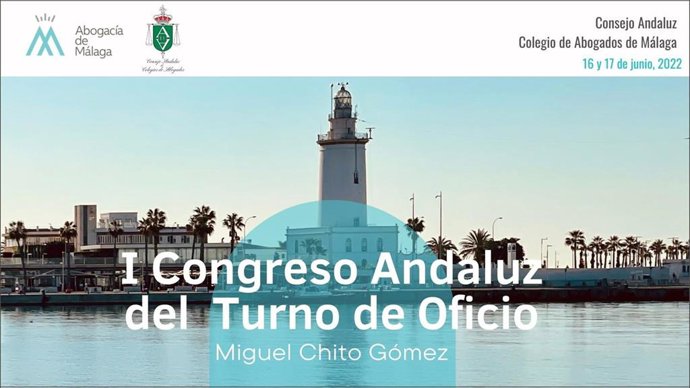 Cartel del I Congreso Andaluz del Turno de Oficio 'Miguel Chito Gómez'