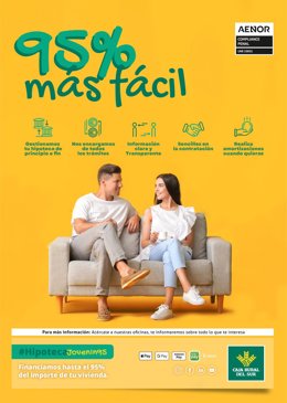 Cartel de la 'Hipoteca Joven 95%'.