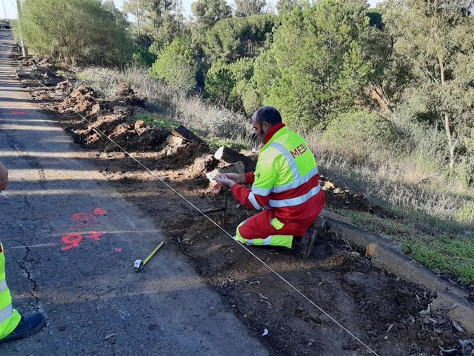 Trabajos de conservación y explotación en carreteras del Estado en la provincia de Huelva.