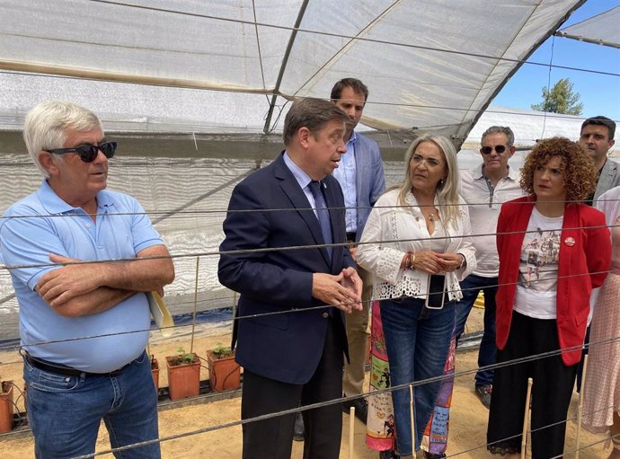 Ministro de Agricultura, Pesca y Alimentación (MAPA), Luis Planas, durante su visita a Huelva la semana pasada.