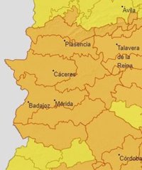 Extremadura continúa este martes en alerta naranja por altas temperaturas que podrán alcanzar 42 grados en algunas zonas