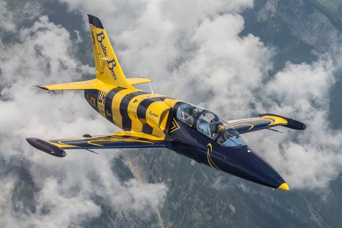 Migflug Let Roberto Fly In An L-39 Albatros Jet In The Scenic Alpine Landscape, Starting From Sion, Switzerland.