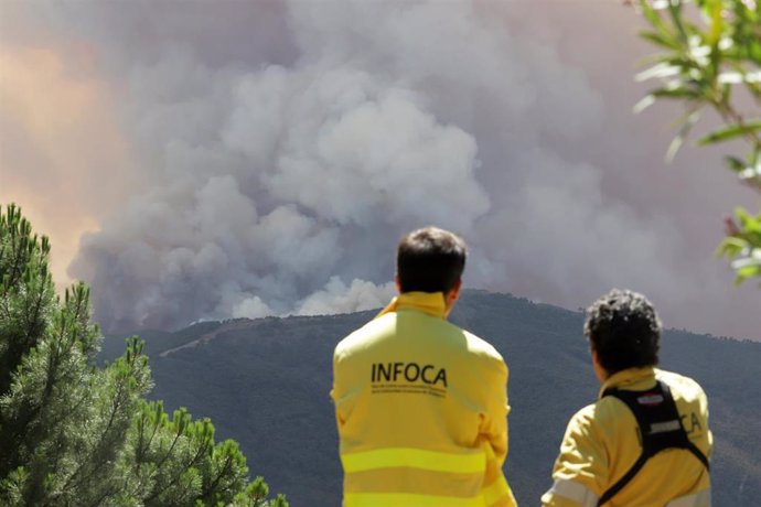 Incendio forestal del Pujerra en una imagen de archivo 