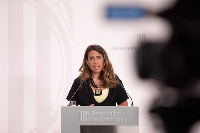 La portavoz del Govern, Patrícia Plaja, en rueda de prensa posterior al Consell Executiu.