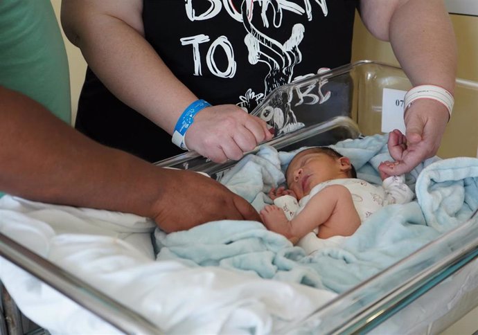 Imagen de un recién nacido en el Hospital Vall d'Hebron