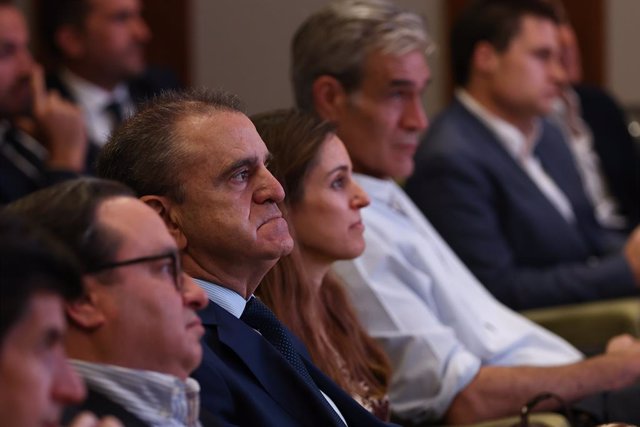 Jose Manuel Franco, President of CSD, attends during the interview “Desayunos Europa Press” at Auditorio El Beatriz on May 31, 2022, in Madrid Spain.