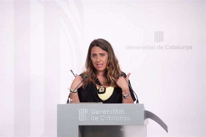 La portavoz del Govern de Cataluña, Patrícia Plaja, durante una rueda de prensa tras el Consell Executiu semanal, a 14 de junio de 2022, en Barcelona, Catalunya (España). El conseller de Interior ha anunciado un conjunto de medidas para paliar las grave